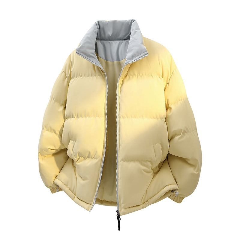 Unisex Oversize-Steppjacke mit hohem Kragen, zweifarbiger Innenfütterung & verstellbarem Saum Nord Taschen