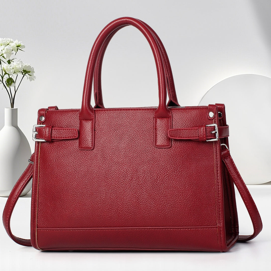 Damen Handtasche mit feiner teksturierter Oberfläche und abnehmbarem Schulterriemen Nord Taschen