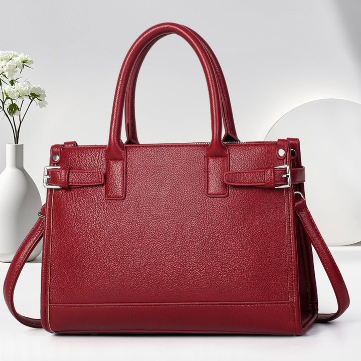 Damen Handtasche mit feiner teksturierter Oberfläche und abnehmbarem Schulterriemen Nord Taschen