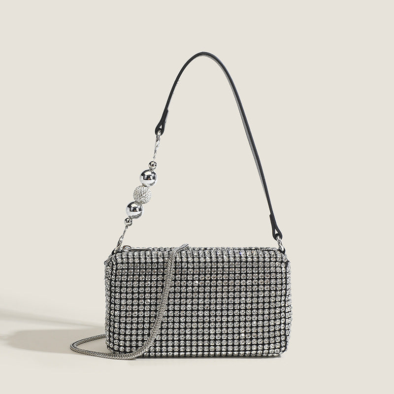Damen Glamouröse Clutch mit funkelnden Strassverzierungen Nord Taschen