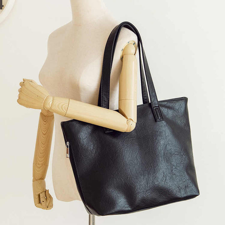 Damen elegante Shopper-Tasche mit strukturiertem Kunstleder Nord Taschen