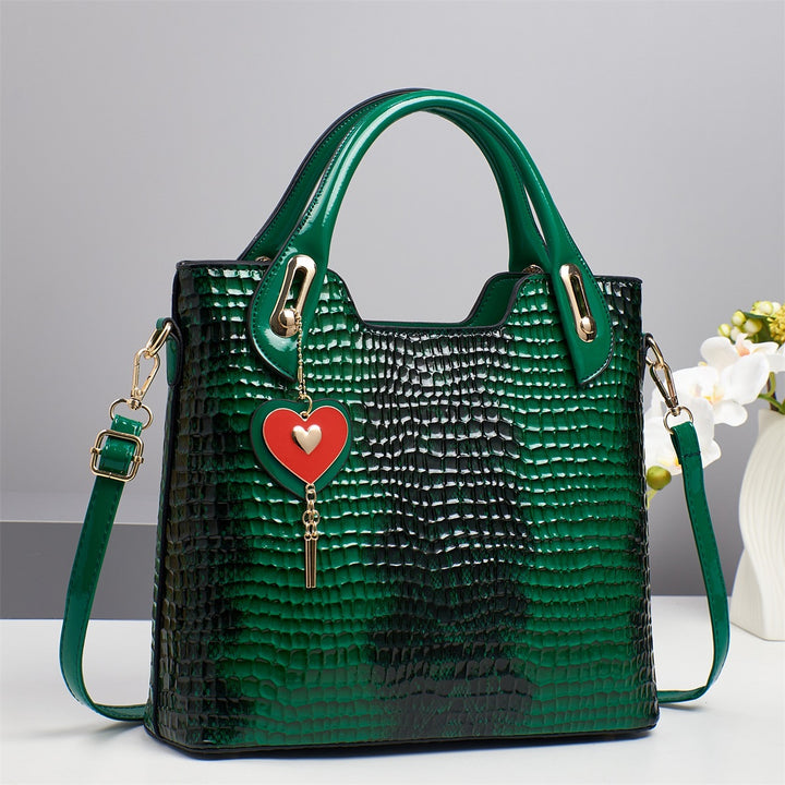 Damen elegante Handtasche mit luxuriösem Krokodil-Look Nord Taschen