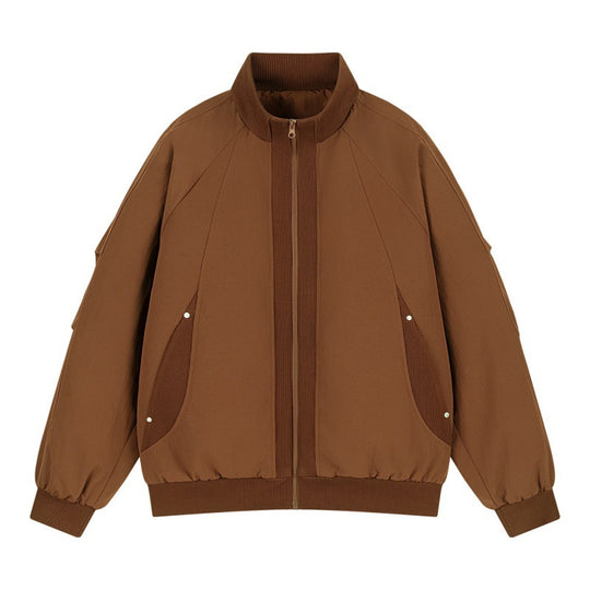 Damen Oversize Bomberjacke mit Raglanärmeln, Stehkragen und Eingrifftaschen Nord Taschen