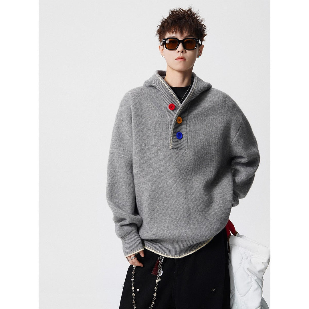 Herren Modischer Oversized-Pullover mit Strickstruktur Nord Taschen