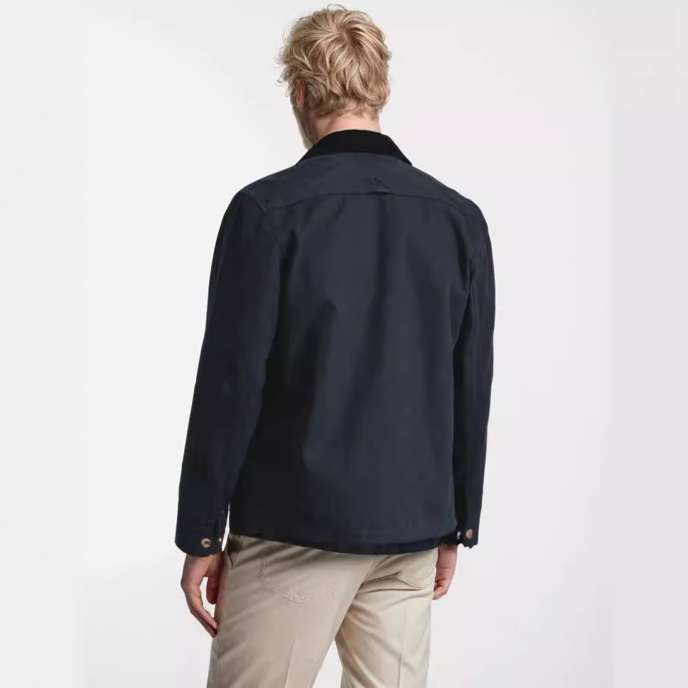 Herren robuste Canvas-Chorejacke mit Cordkragen und aufgesetzten Pattentaschen Nord Taschen