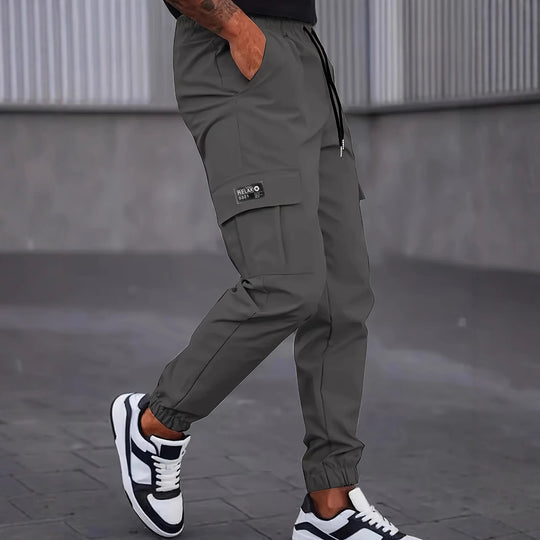 Herren Cargo-Jogginghose mit elastischem Bund, Cargo‑Taschen & Kordelzug Nord Taschen