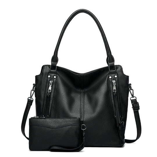 Damen Shopper-Tasche mit geräumigen Innenfächern und stilvollem Kunstleder Nord Taschen
