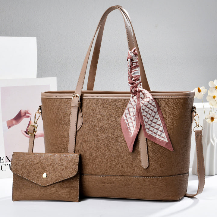 Damen elegante Shopper-Tasche mit abnehmbarem Mini-Portemonnaie Nord Taschen