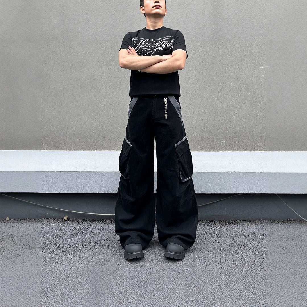 Herren Modische Baggy Cargo-Hose Nord Taschen