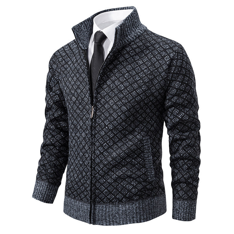 Herren stilvolle Strickjacke mit hochwertigem Zipper Nord Taschen