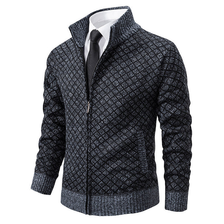 Herren stilvolle Strickjacke mit hochwertigem Zipper Nord Taschen