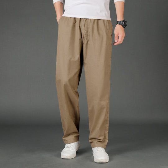 Herren Weite Baumwoll-Chinohose im Relaxed-Fit mit elastischem Komfortbund & verdeckten Eingriffstaschen Nord Taschen
