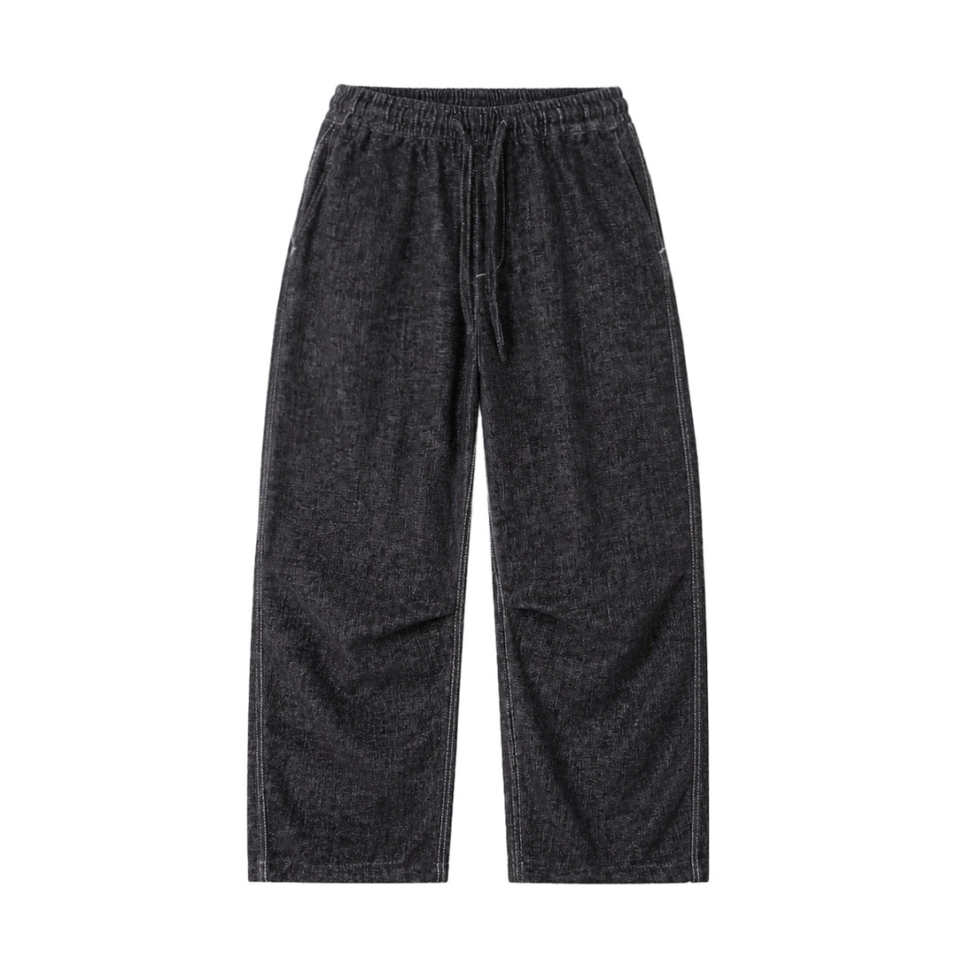 Damen Weite Relaxed-Hose aus Denim‑Optik mit elastischem Bund und Kordel Nord Taschen