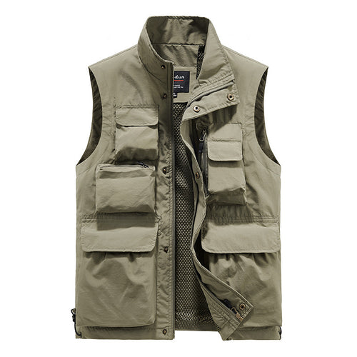 Herren Multifunktionale Utility‑Weste mit Mesh‑Futter und Mehrfach‑Taschen Nord Taschen