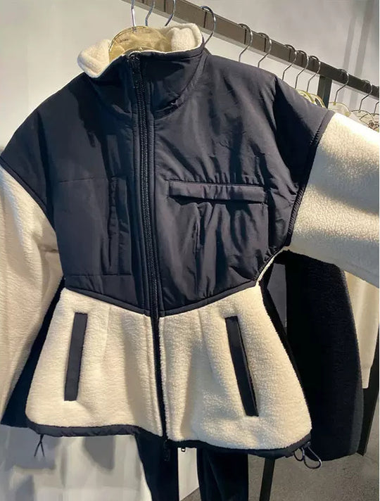 Damen modische Übergangsjacke mit hochgeschlossenem Kragen und praktischen Taschen Nord Taschen