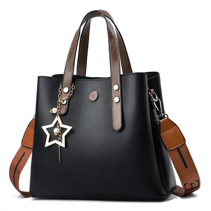 Damen Handtasche mit abnehmbarem Schultergurt und modischem Sternanhänger Nord Taschen