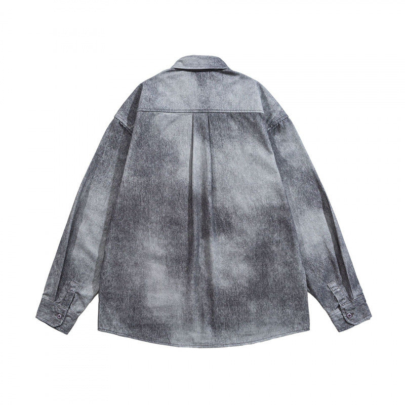 Unisex Oversize-Baumwollhemd mit Washed-Effekt und aufgesetzter Brusttasche Nord Taschen