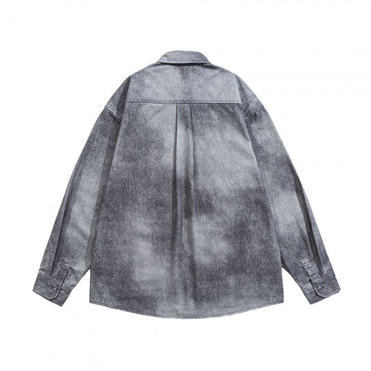 Unisex Oversize-Baumwollhemd mit Washed-Effekt und aufgesetzter Brusttasche Nord Taschen