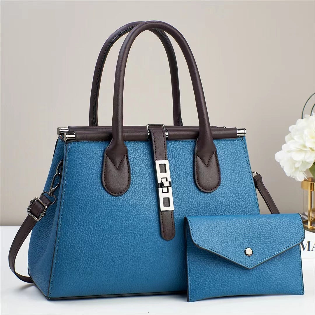 Damen Handtasche mit eleganten Akzenten und abnehmbarer Clutch Nord Taschen