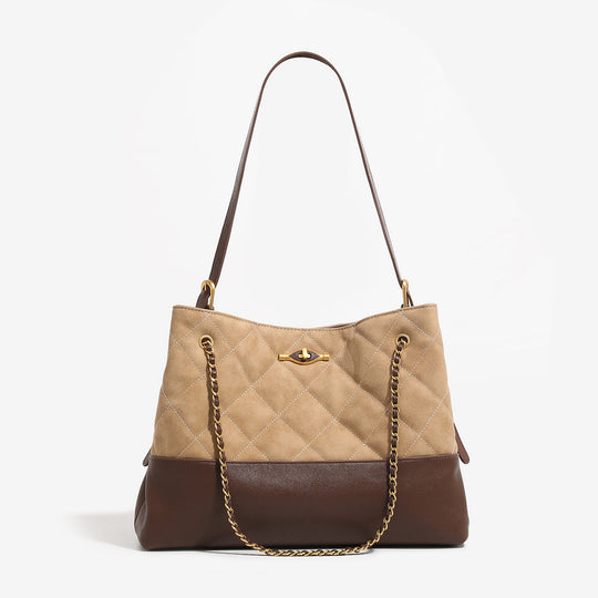 Damen Handtasche mit elegantem Steppmuster und luxuriösem Kettenhenkel Nord Taschen