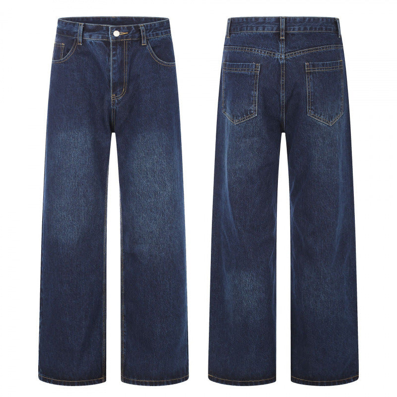 Damen High‑Waist Jeans mit weitem Bein, Fünf‑Taschen und lockerem Schnitt Nord Taschen