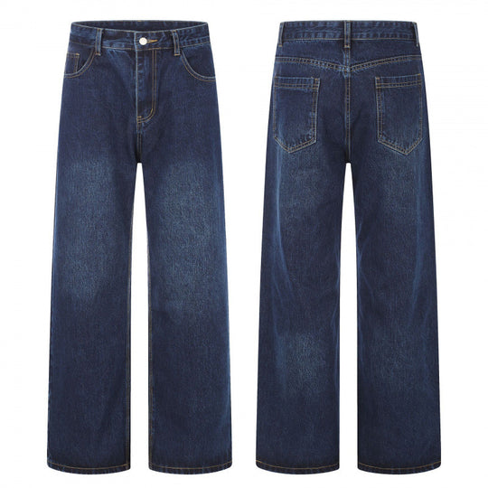 Damen High‑Waist Jeans mit weitem Bein, Fünf‑Taschen und lockerem Schnitt Nord Taschen