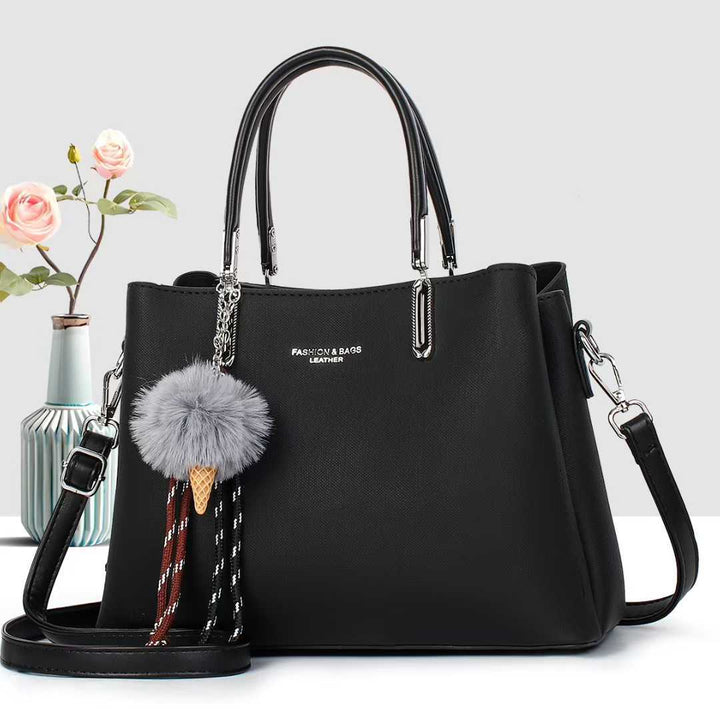 Damen elegante Handtasche im modernen Design mit abnehmbarem Anhänger Nord Taschen