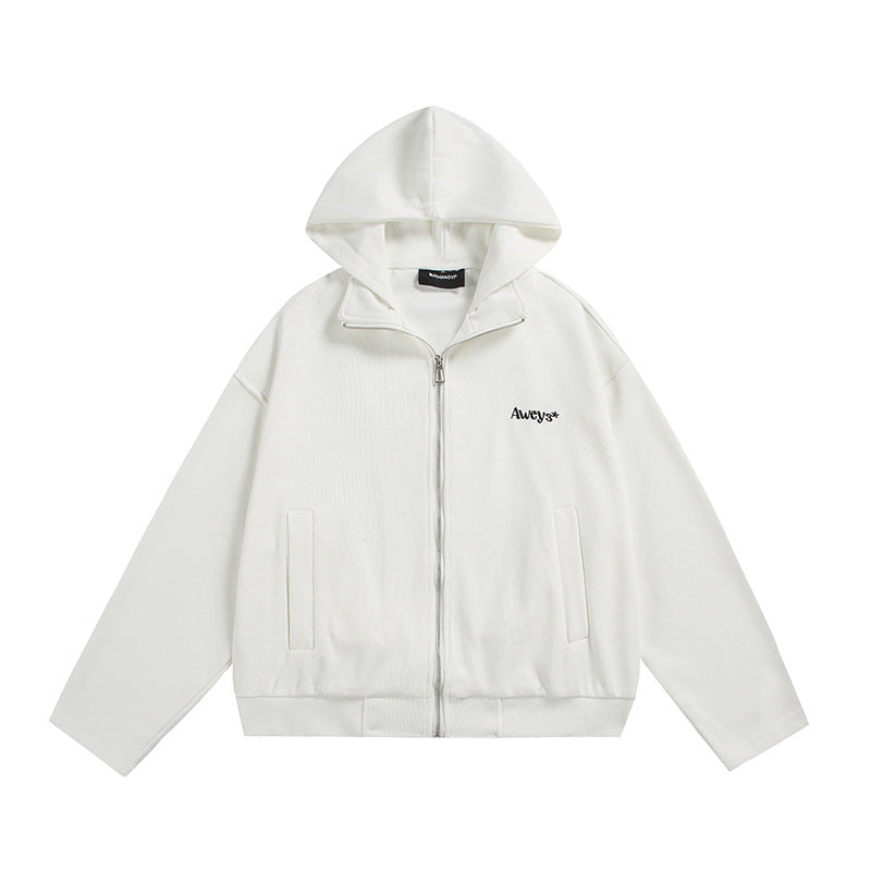 Unisex Oversize-Kapuzenjacke mit Zwei-Wege-Reißverschluss, geradem Saum und dezentem Logo-Emblem Nord Taschen