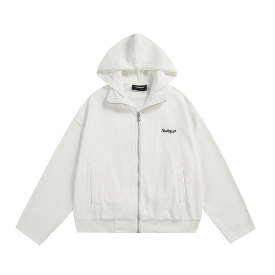 Unisex Oversize-Kapuzenjacke mit Zwei-Wege-Reißverschluss, geradem Saum und dezentem Logo-Emblem Nord Taschen