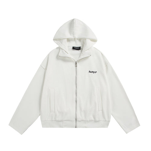 Unisex Oversize-Kapuzenjacke mit Zwei-Wege-Reißverschluss, geradem Saum und dezentem Logo-Emblem Nord Taschen