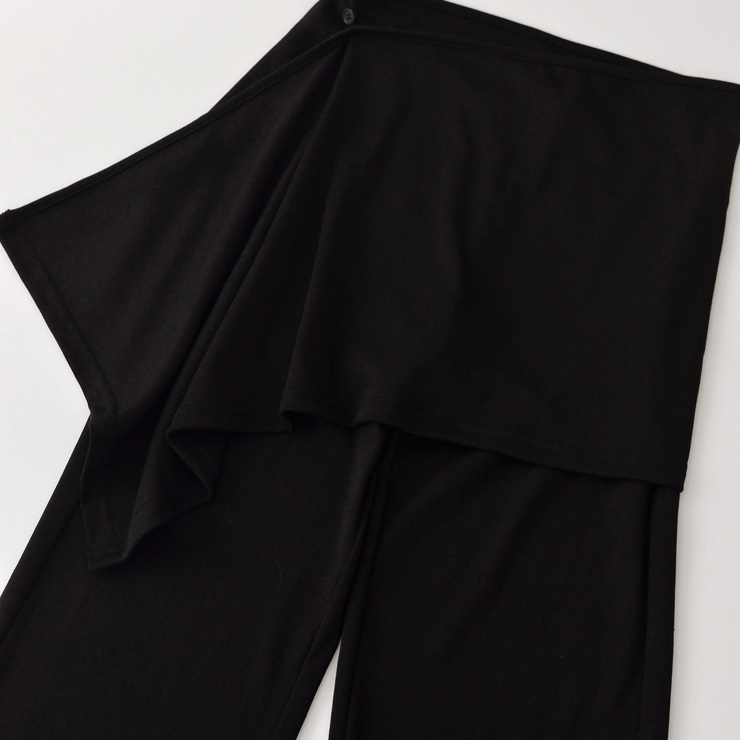 Damen Palazzo‑Hose mit Wickelrock‑Detail und weitem Bein Nord Taschen