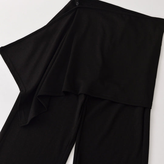 Damen Palazzo‑Hose mit Wickelrock‑Detail und weitem Bein Nord Taschen