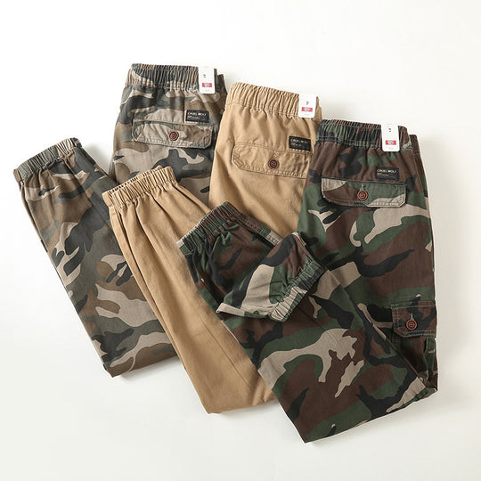 Herren Cargo-Joggerhose im Utility-Stil mit Tunnelzug, Knieverstärkung und elastischen Bündchen Nord Taschen