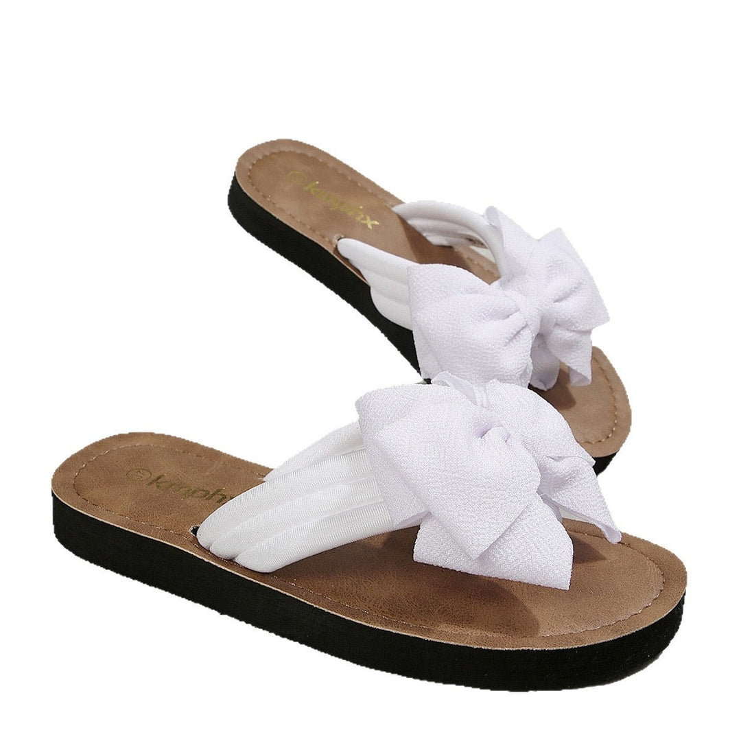 Damen Flip-Flop Sandalen mit dekorativem Schleifen-Design