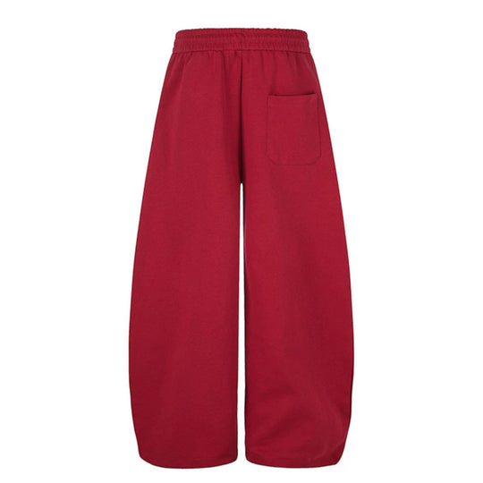 Damen Lockerfallende Palazzo‑Sweathose im Athleisure‑Look mit Tunnelzugbund und Script‑Print Nord Taschen