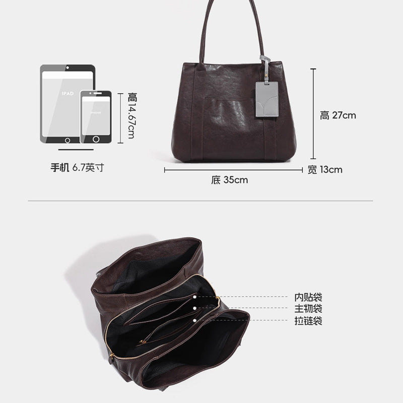 Damen elegante Tragetasche mit großen Fächern und robusten Griffen Nord Taschen