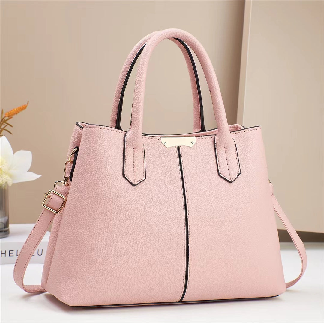Damen hochwertige Handtasche mit strukturiertem Obermaterial und abnehmbarem Schulterriemen Nord Taschen