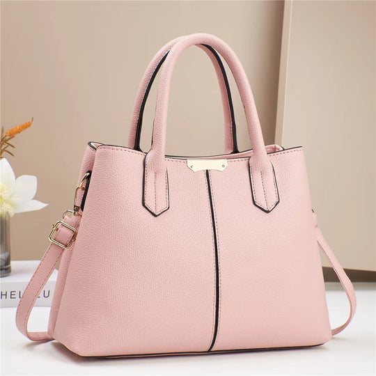 Damen hochwertige Handtasche mit strukturiertem Obermaterial und abnehmbarem Schulterriemen Nord Taschen