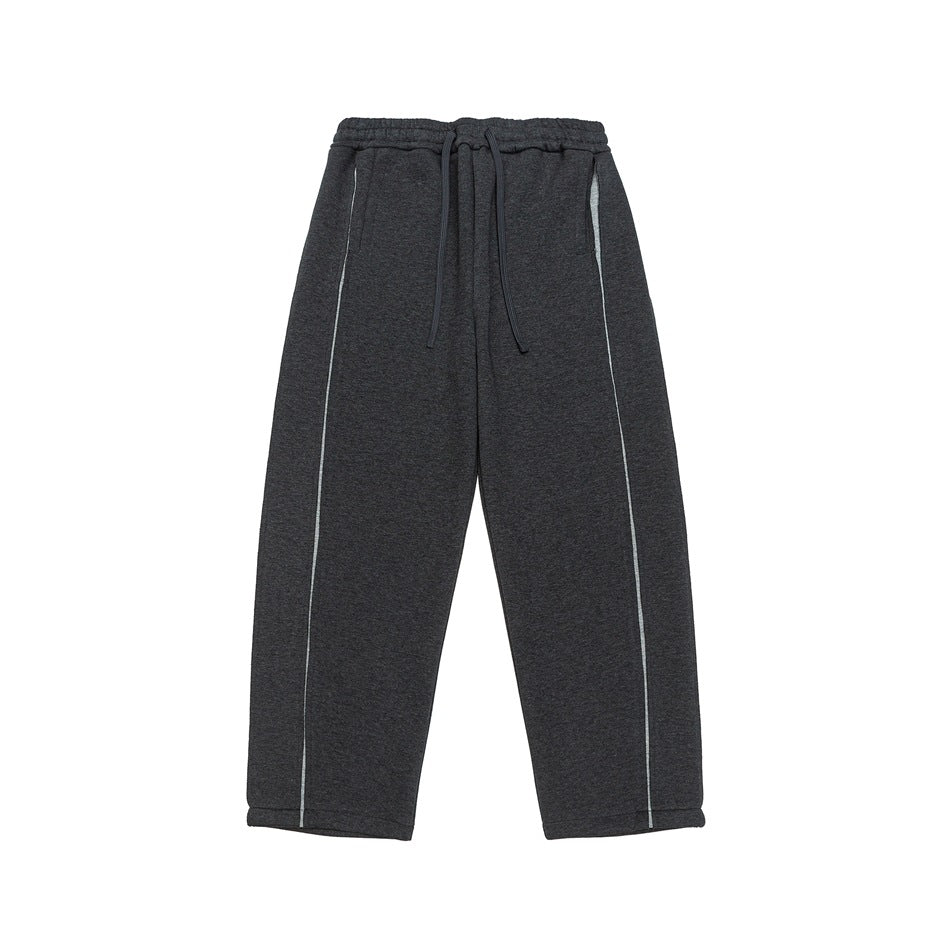 Damen Relaxed-Fit Culotte-Sweathose mit hohem Gummibund und Kontrastpaspel Nord Taschen