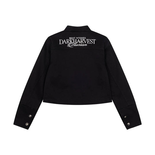 Damen kurze taillierte Militärjacke mit Stehkragen, Zierknopfreihen und Zwei‑Wege‑Reißverschluss Nord Taschen