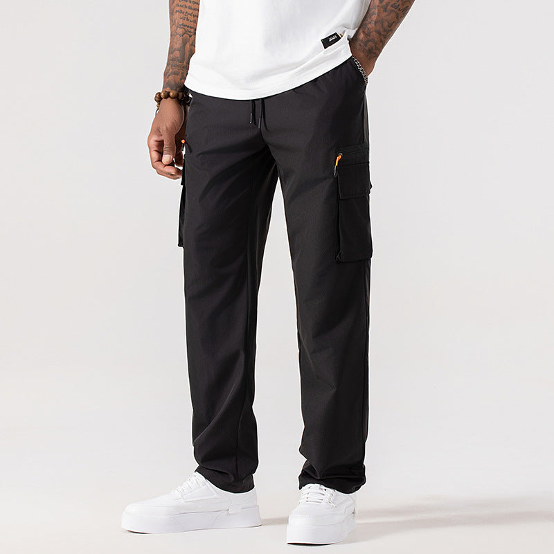 Herren Utility-Cargo-Hose mit elastischem Bund und Kordelzug Nord Taschen