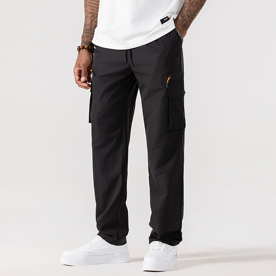 Herren Utility-Cargo-Hose mit elastischem Bund und Kordelzug Nord Taschen