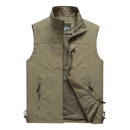 Herren Outdoor-Utility-Weste mit Mesh-Futter und Reißverschluss-Taschen Nord Taschen