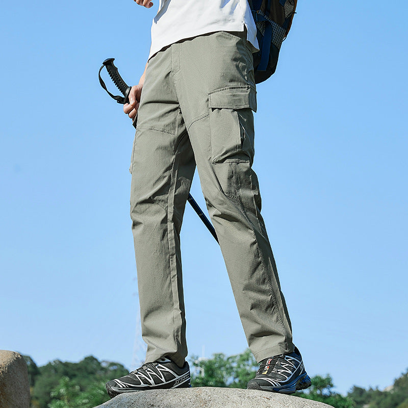 Herren Leichte Trekking-Cargohose mit Stretch-Anteil, vorgeformten Knien und Mehrfachtaschen Nord Taschen