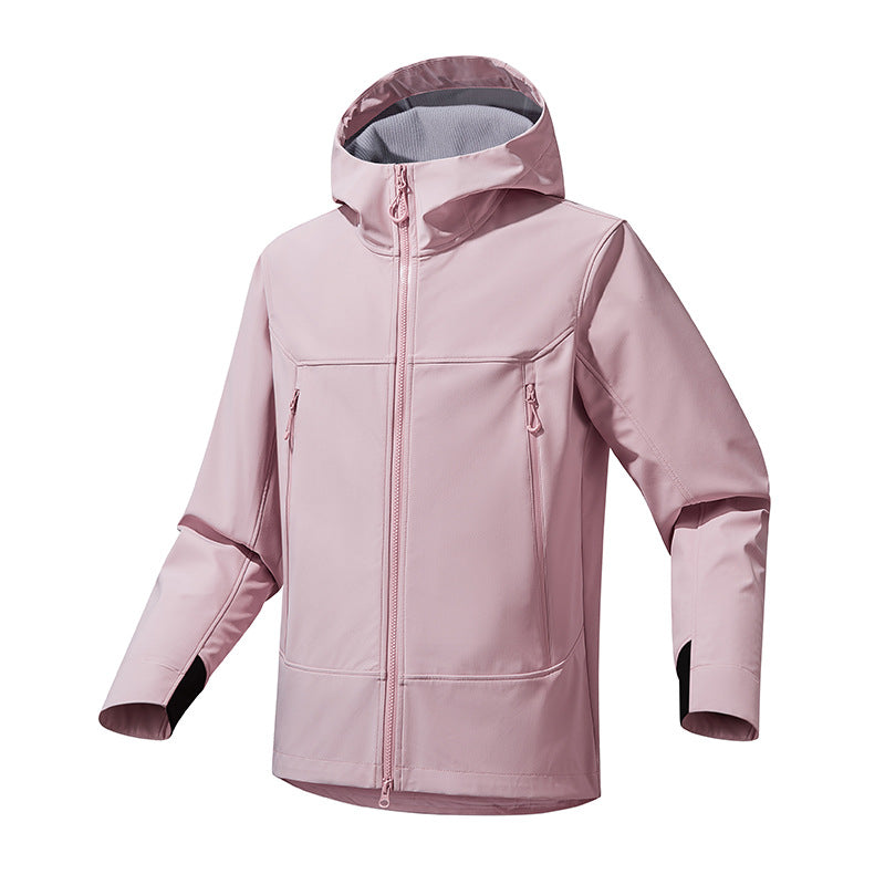 Damen Atmungsaktive Softshell‑Kapuzenjacke mit wasserabweisender Membran und Zwei‑Wege‑Reißverschluss Nord Taschen