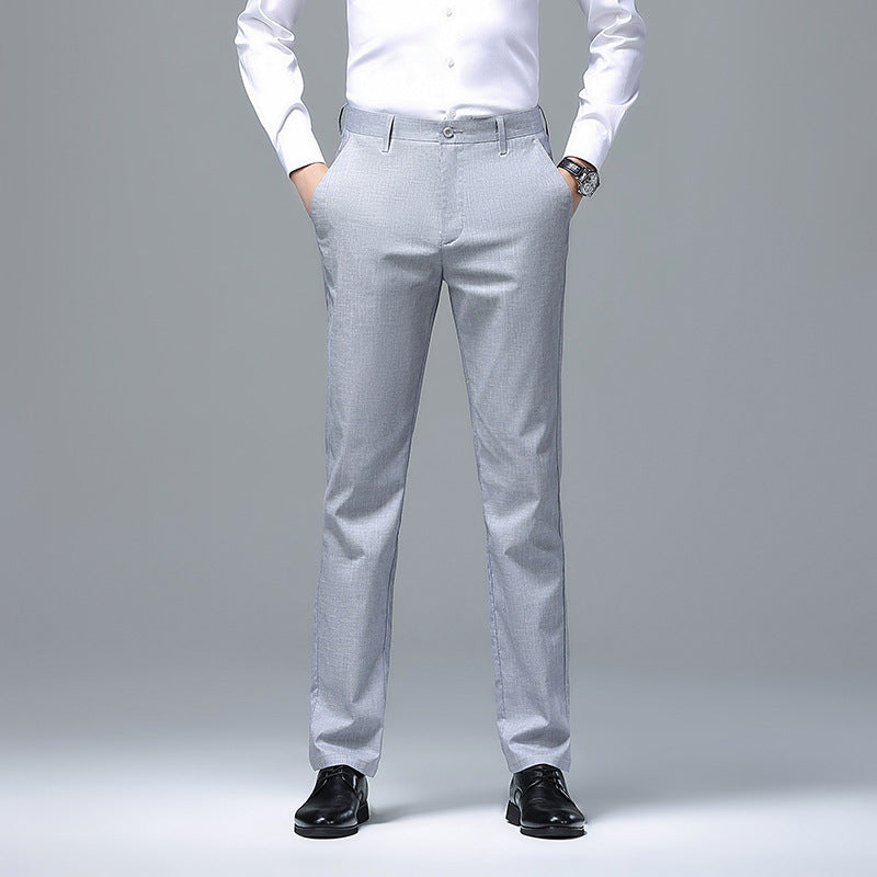 Herren Schmale Chino-Businesshose mit Bügelfalte und leichtem Stretch Nord Taschen