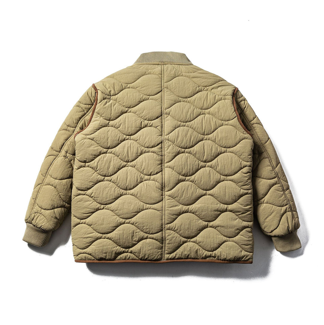 Herren Gestepptes Boxy‑Blouson mit Wellensteppung und Lederpaspel Nord Taschen