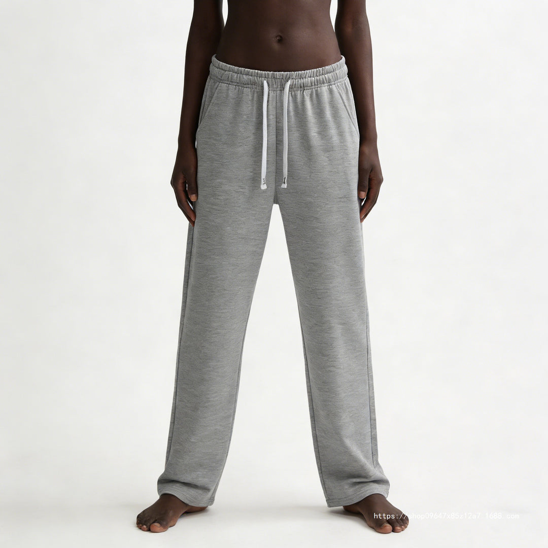 Herren Relaxed-Fit French-Terry Loungehose mit hohem Komfortbund und geradem Bein Nord Taschen