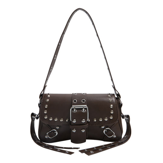 Damen Umhängetasche mit eleganten Nieten und verstellbarem Schulterriemen Nord Taschen