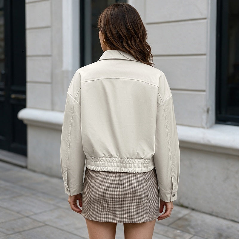 Damen Stylische Kurze Jacke Nord Taschen